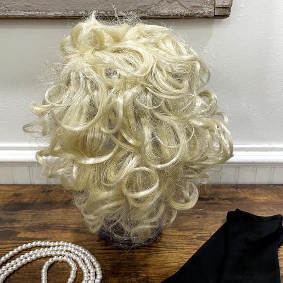 Spirit Size S Flapper Costume & Accessories Wig Necklace Gloves Halloween - Picture 11 of 15